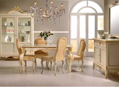 Esstisch 4 x Stühlen Esszimmer Set Essgruppe Holz 8tlg. Gruppe Garnitur